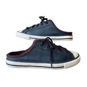 Converse Chuck Taylor Mule Fur Lined Black 569546C Women 6.5, 6